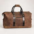 Marcus Vintage Leather Weekender Bag - Brown