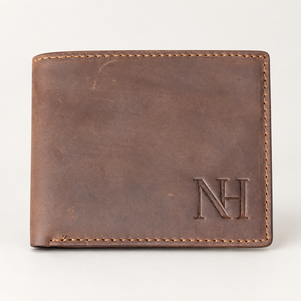 The Northumbrian Hide Brown Leather Bifold Wallet