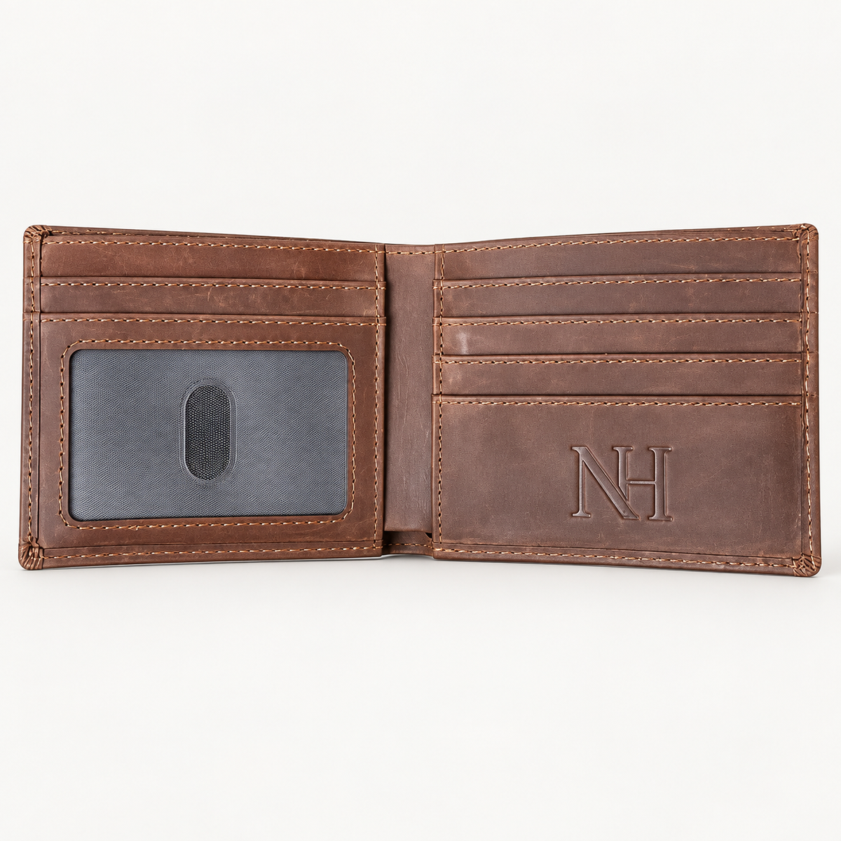 The Northumbrian Hide Brown Leather Bifold Wallet