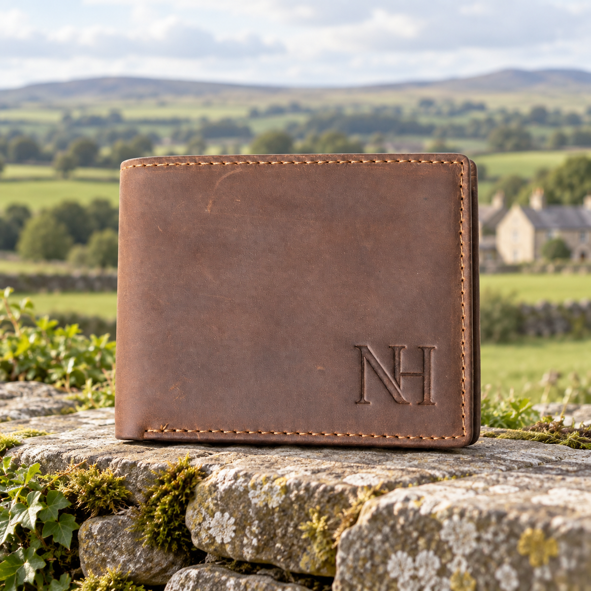The Northumbrian Hide Brown Leather Bifold Wallet