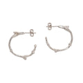 Silver Small Twig Hoops