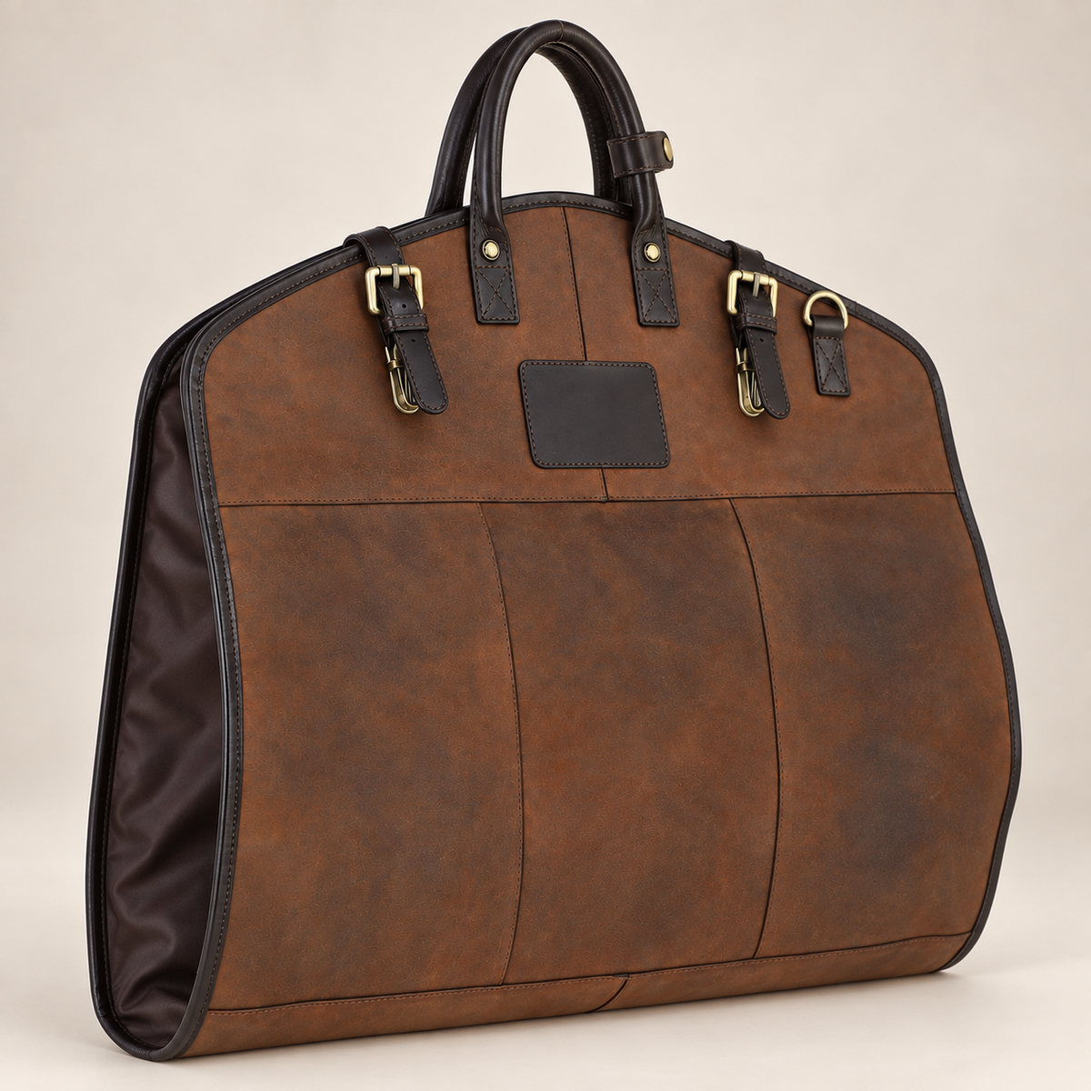 Curtis Oiled Brown Leather Suit Carrier