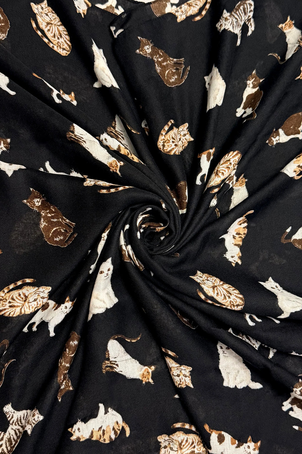 Black Country Cats Print Scarf