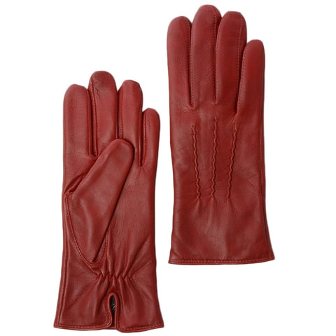 Lindisfarne Women's Classic Leather Gloves – Red