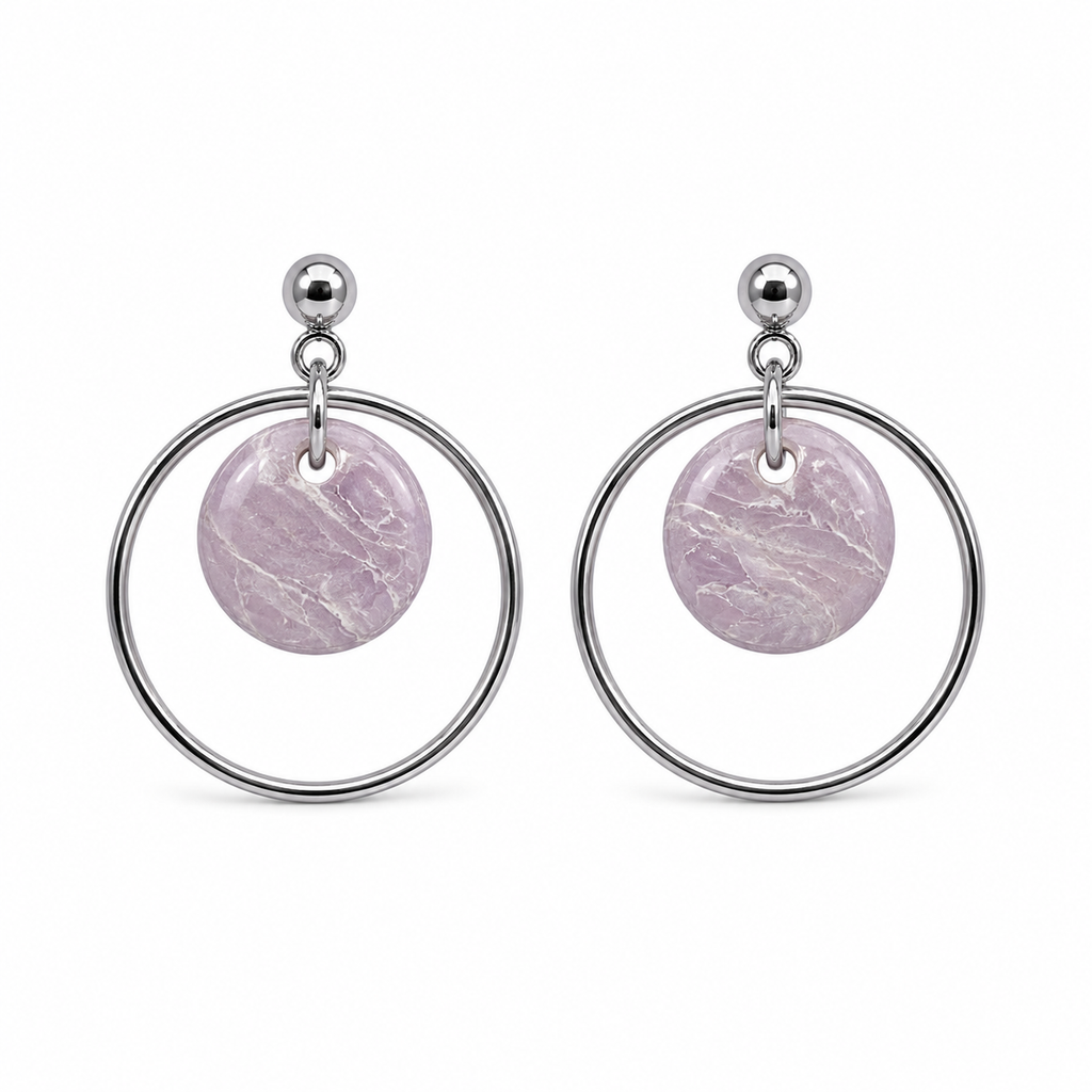 Blushed Lilac Stud Hoop