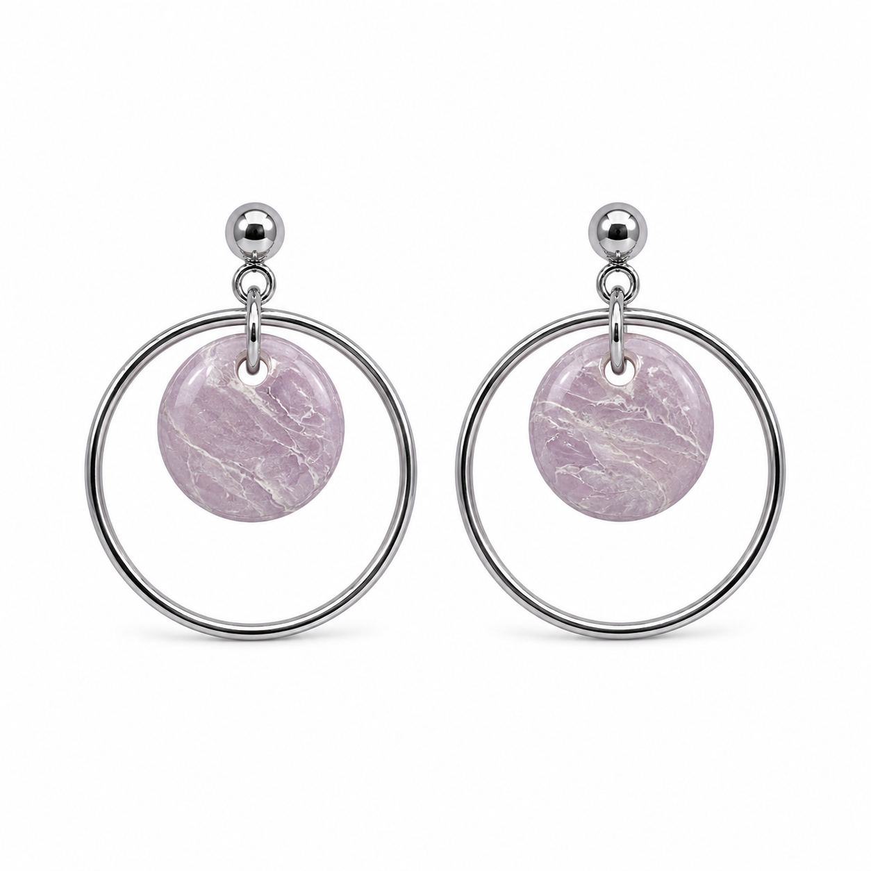 Blushed Lilac Stud Hoop