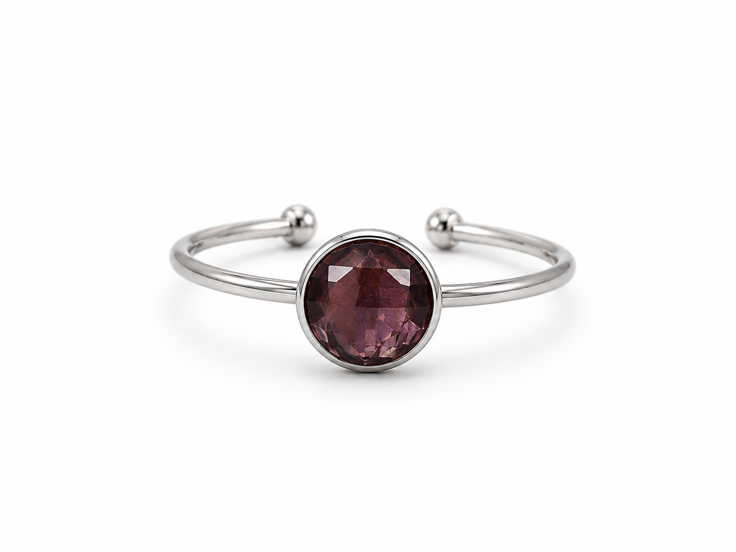 Amaranth Purple Adjustable Slim Ring