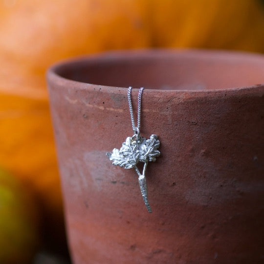 Silver Carrot Necklace