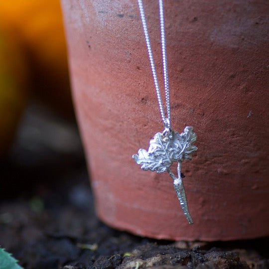 Silver Carrot Necklace