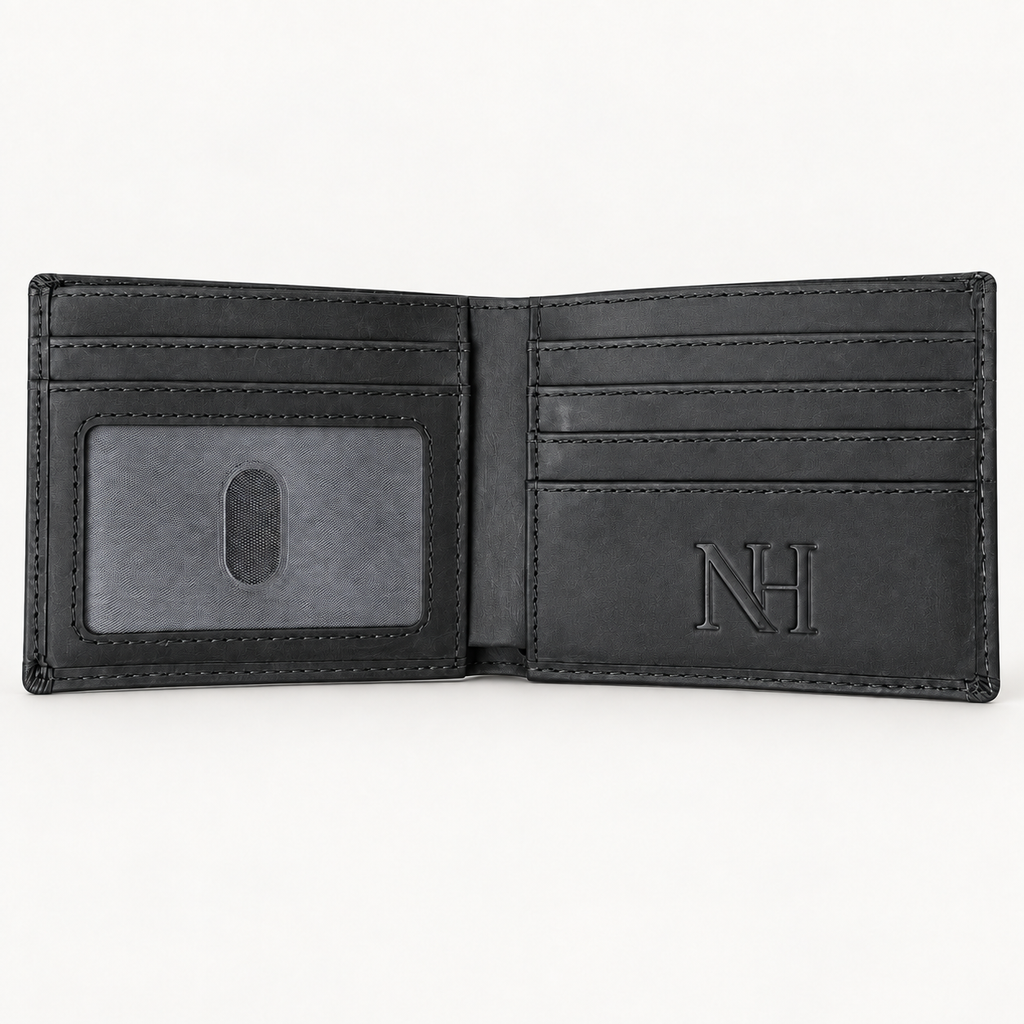 The Northumbrian Hide Black Leather Bifold Wallet