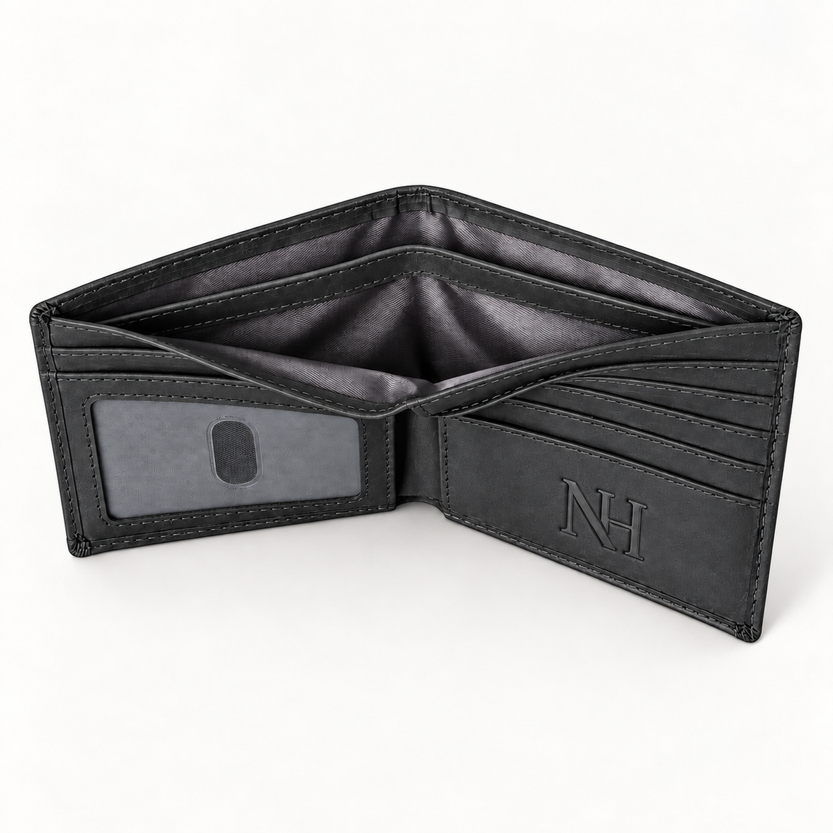 The Northumbrian Hide Black Leather Bifold Wallet