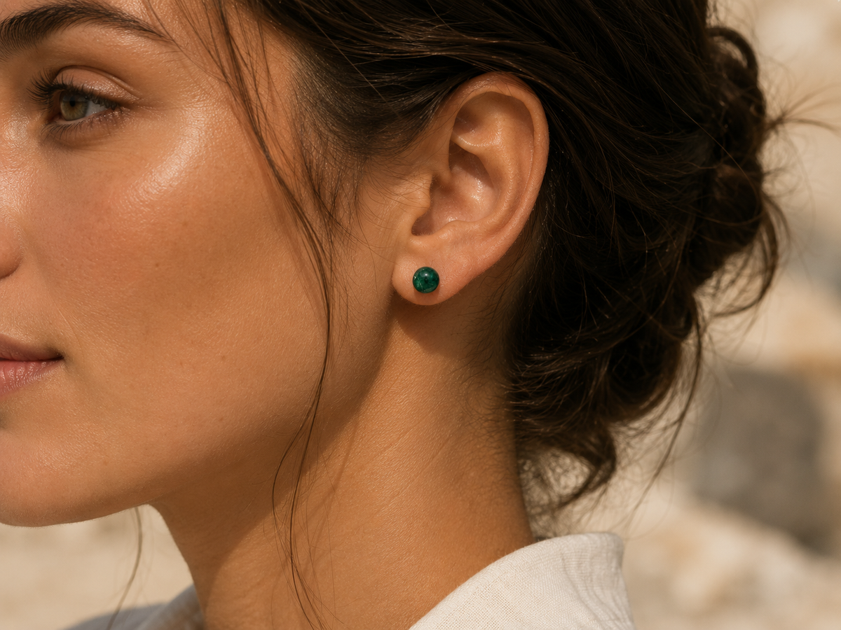 Emerald Small Round Stud