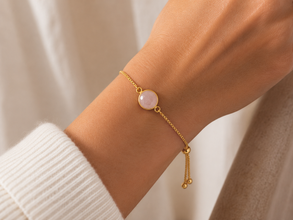 Rose Quartz Adjustable Bracelet