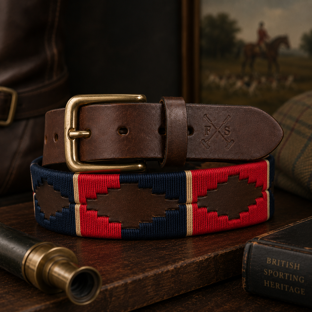 Polo Belt - Blue and Red
