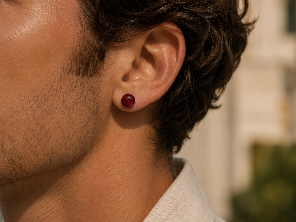 Lava Falls Red Small Studs