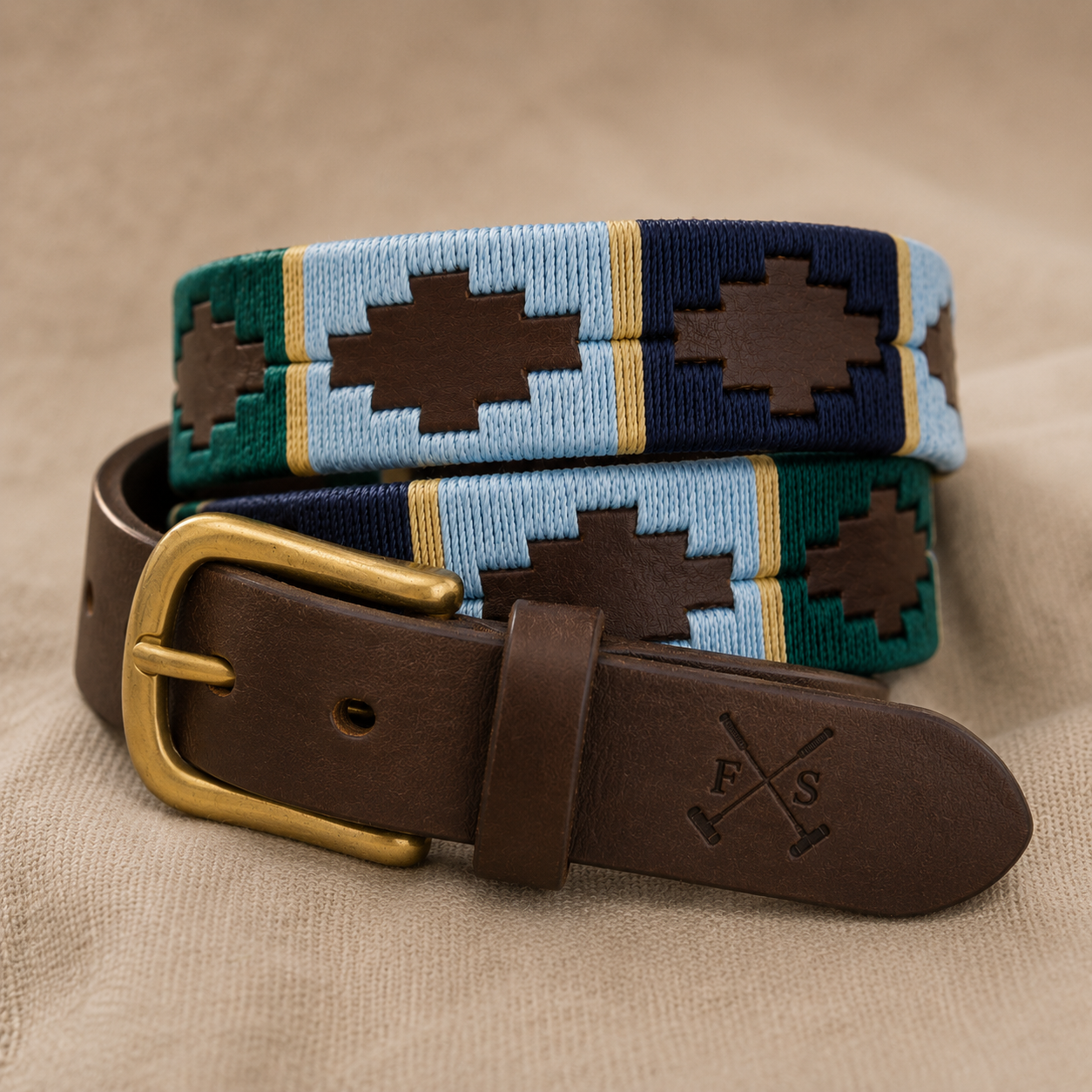 Polo Belt - Blue and Green