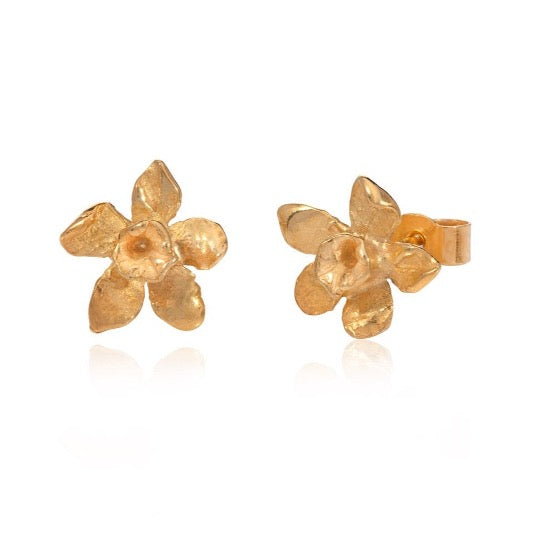 Gold Daffodil Studs