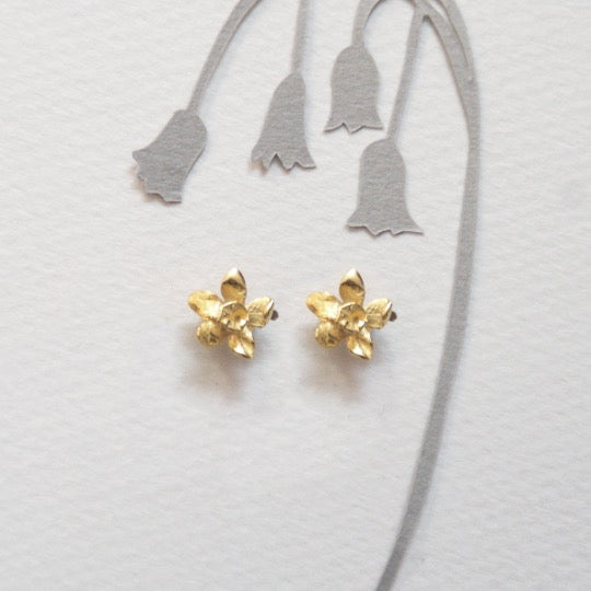 Gold Daffodil Studs