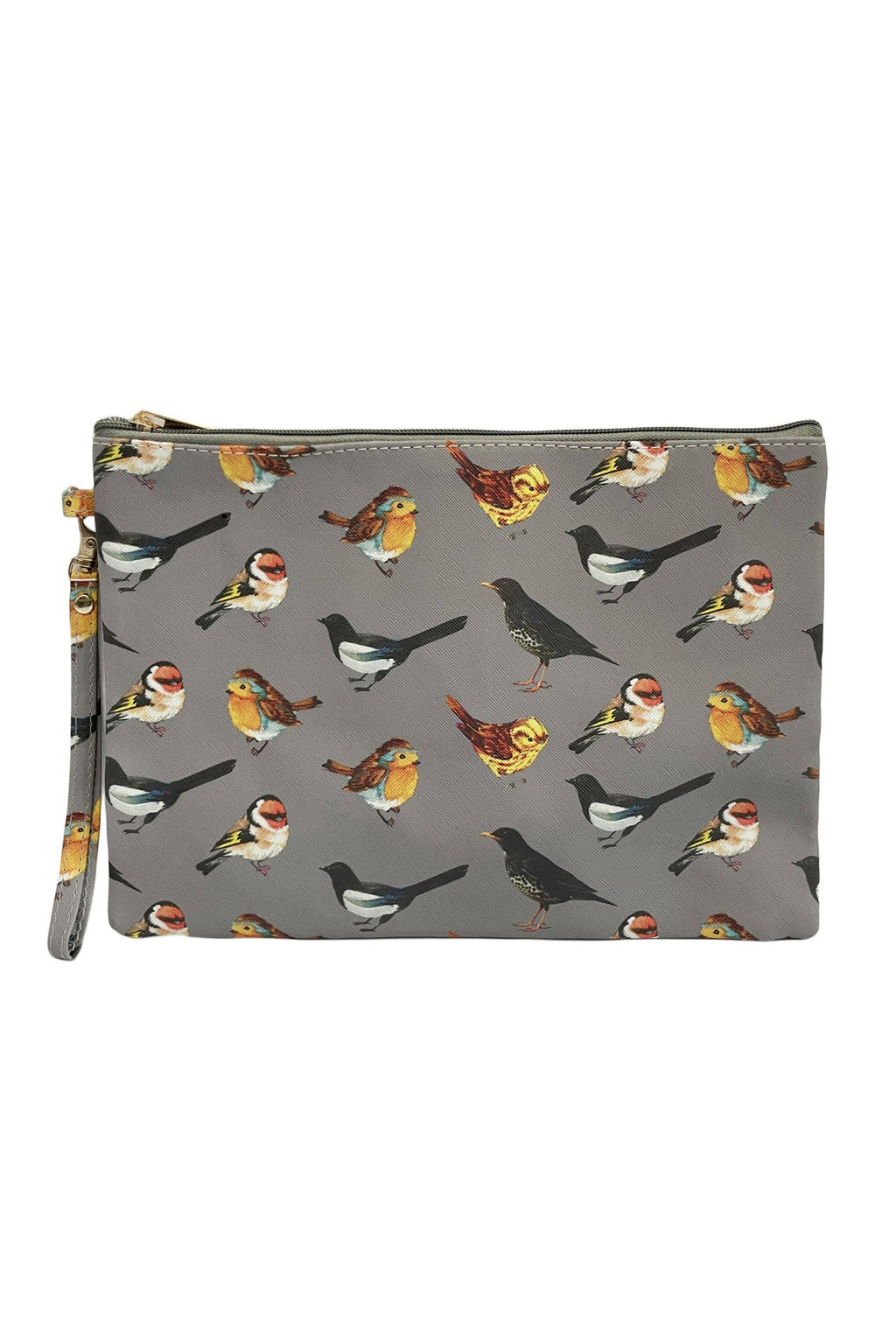 British Wildlife Bird Print Bag Collection - Grey: Cross Body