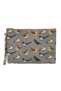British Wildlife Bird Print Bag Collection - Grey: Clutch