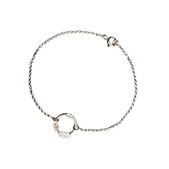 Silver Oak Leaf Wreath Bracelet