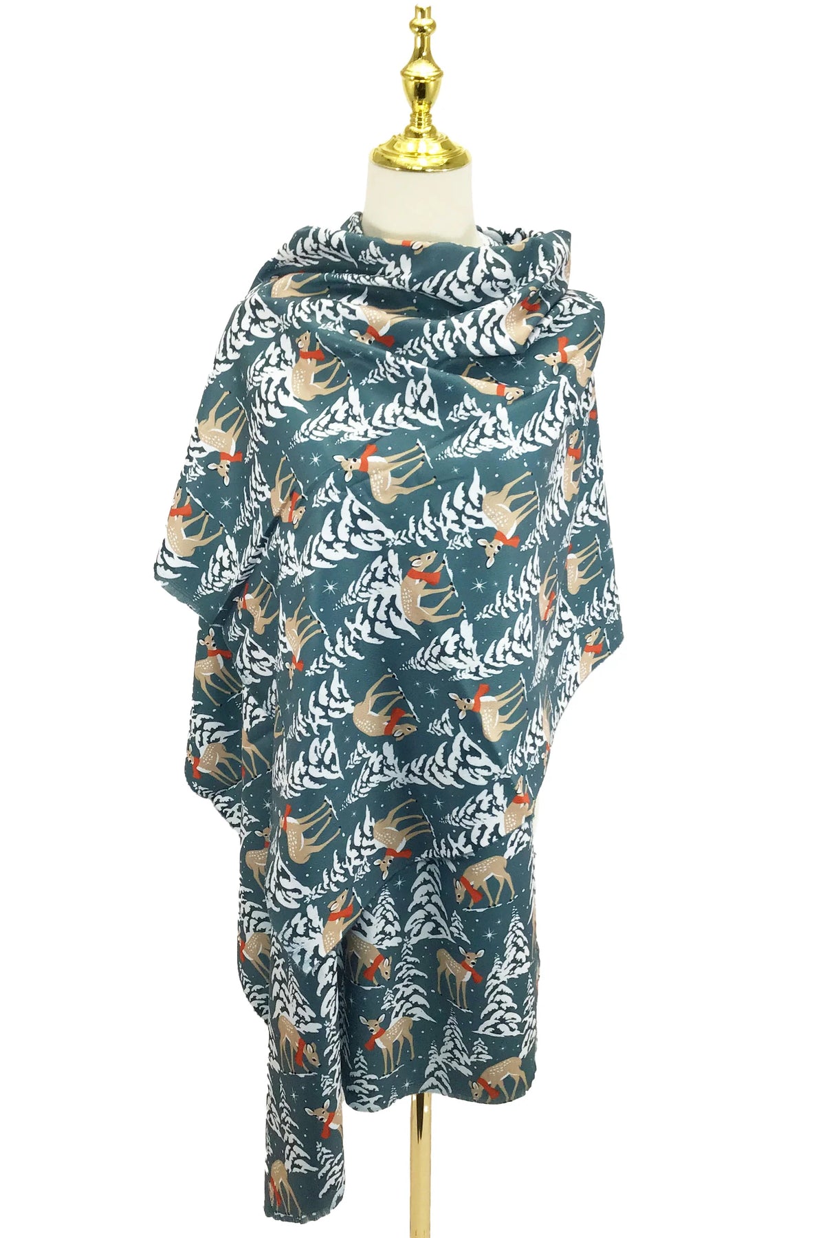 Sea Green Winter Woodland Wool Scarf