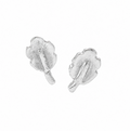 Silver Tiny Oak Leaf Studs