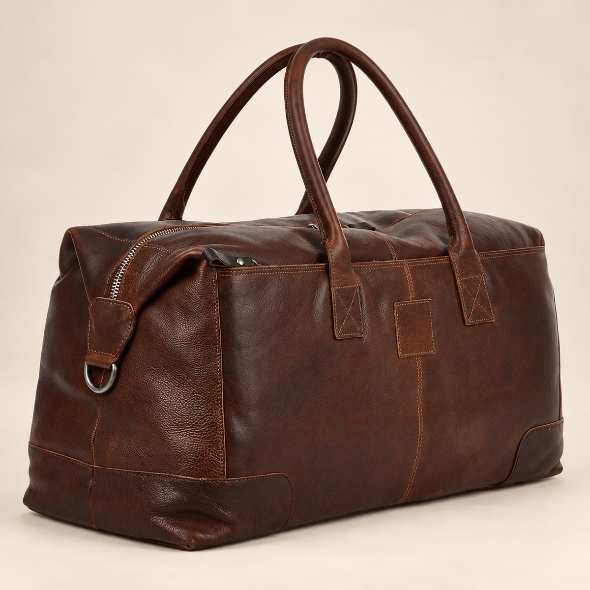 Milled Tan Leather Holdall