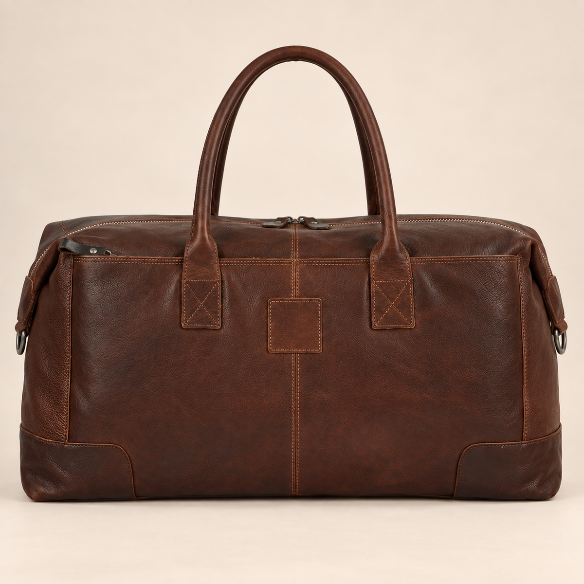 Milled Tan Leather Holdall