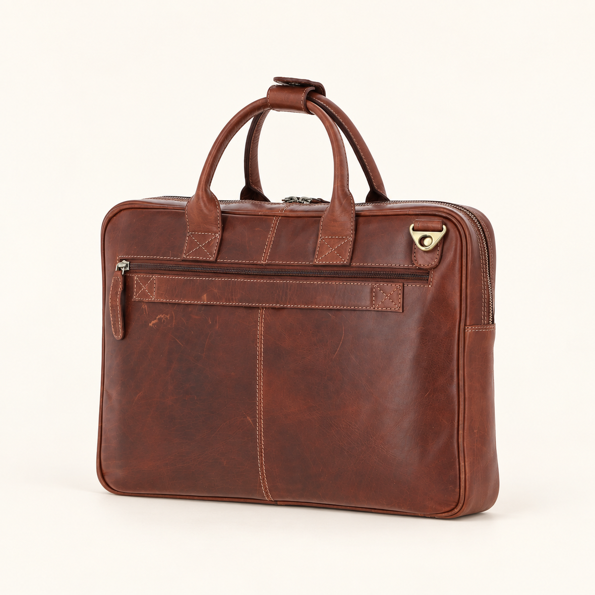 Chestnut Leather Laptop Bag