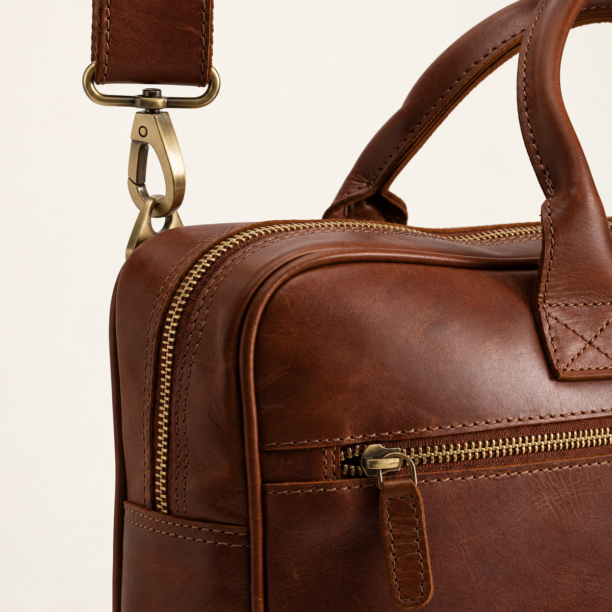 Chestnut Leather Laptop Bag