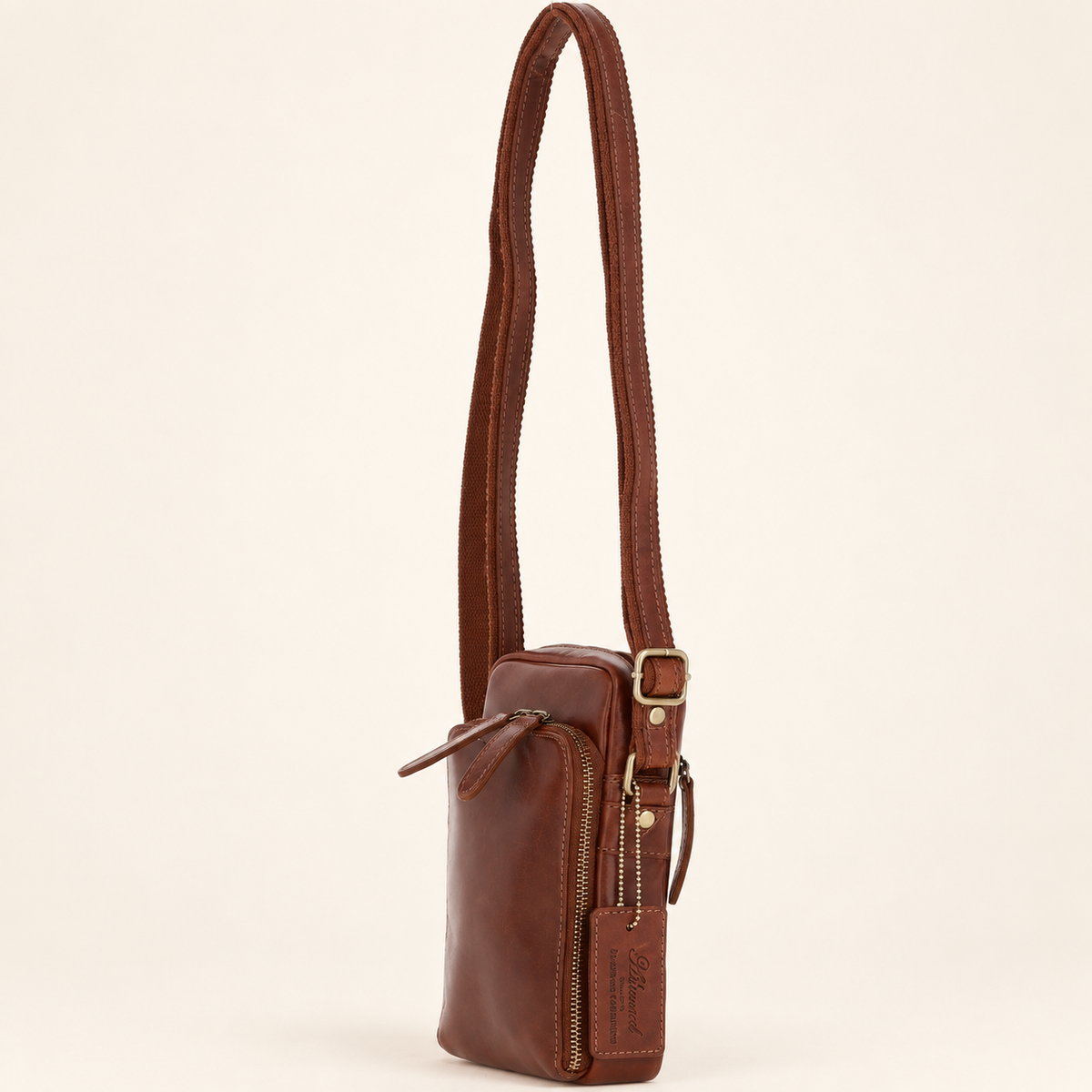 Chestnut Leather Crossbody Bag
