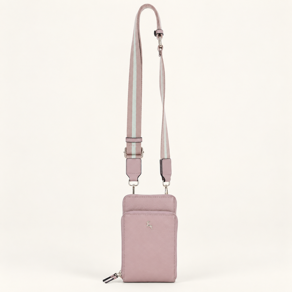 Woodrose Leather Phone Bag