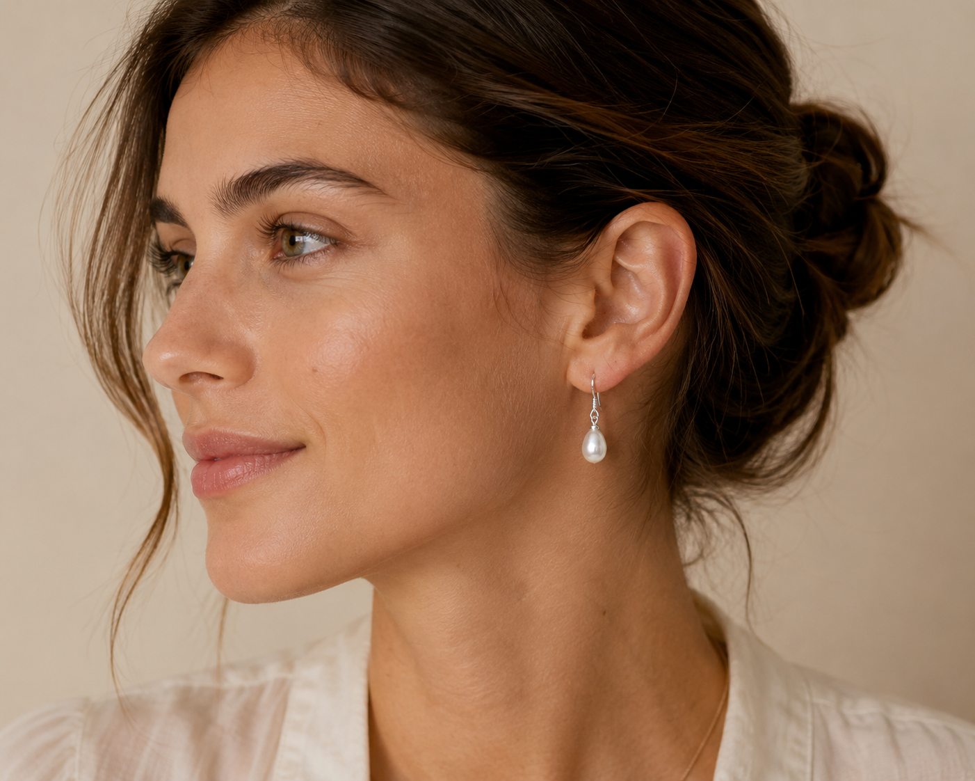 Sterling Silver Freshwater Pearl Drop Earrings