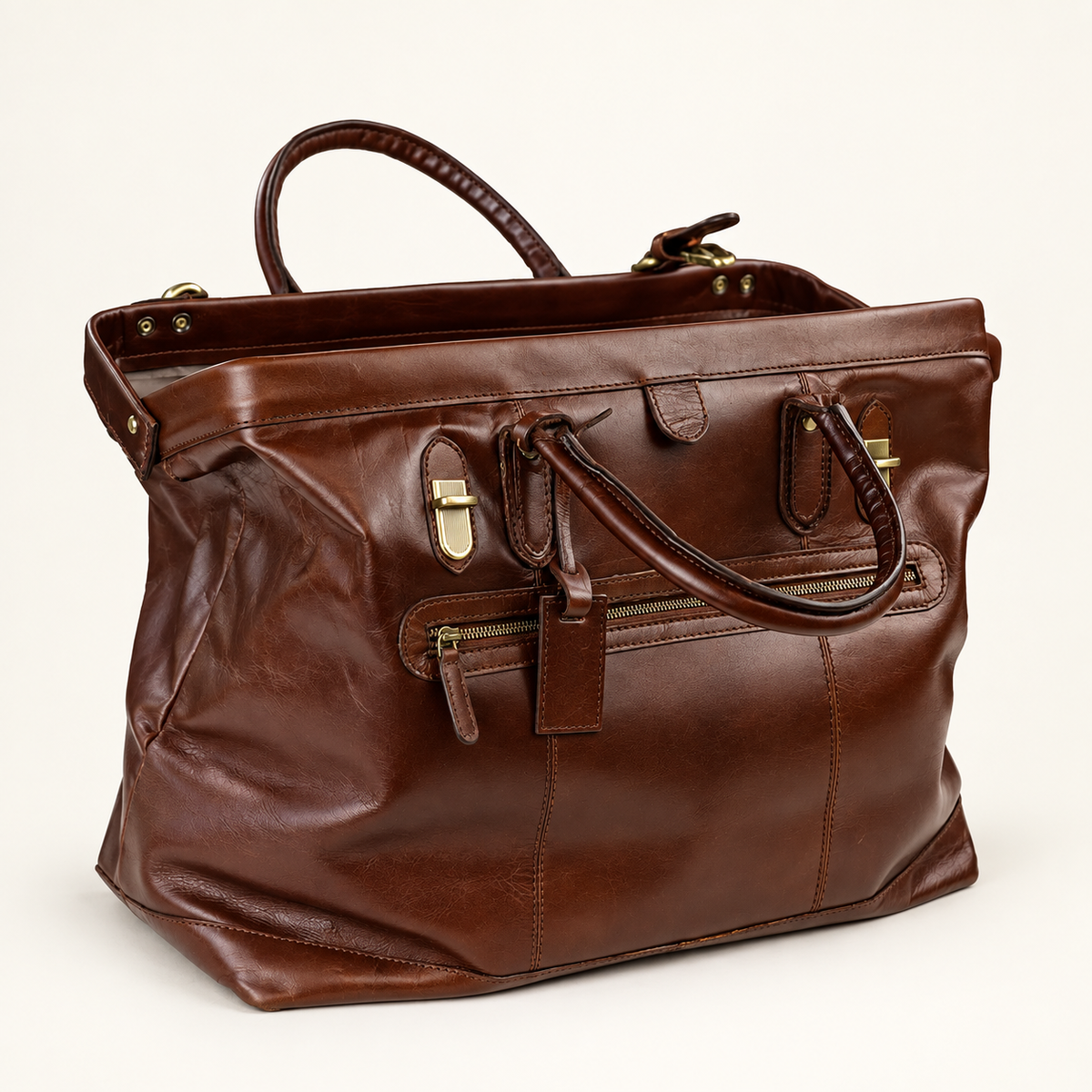 Brandy Leather Holdall