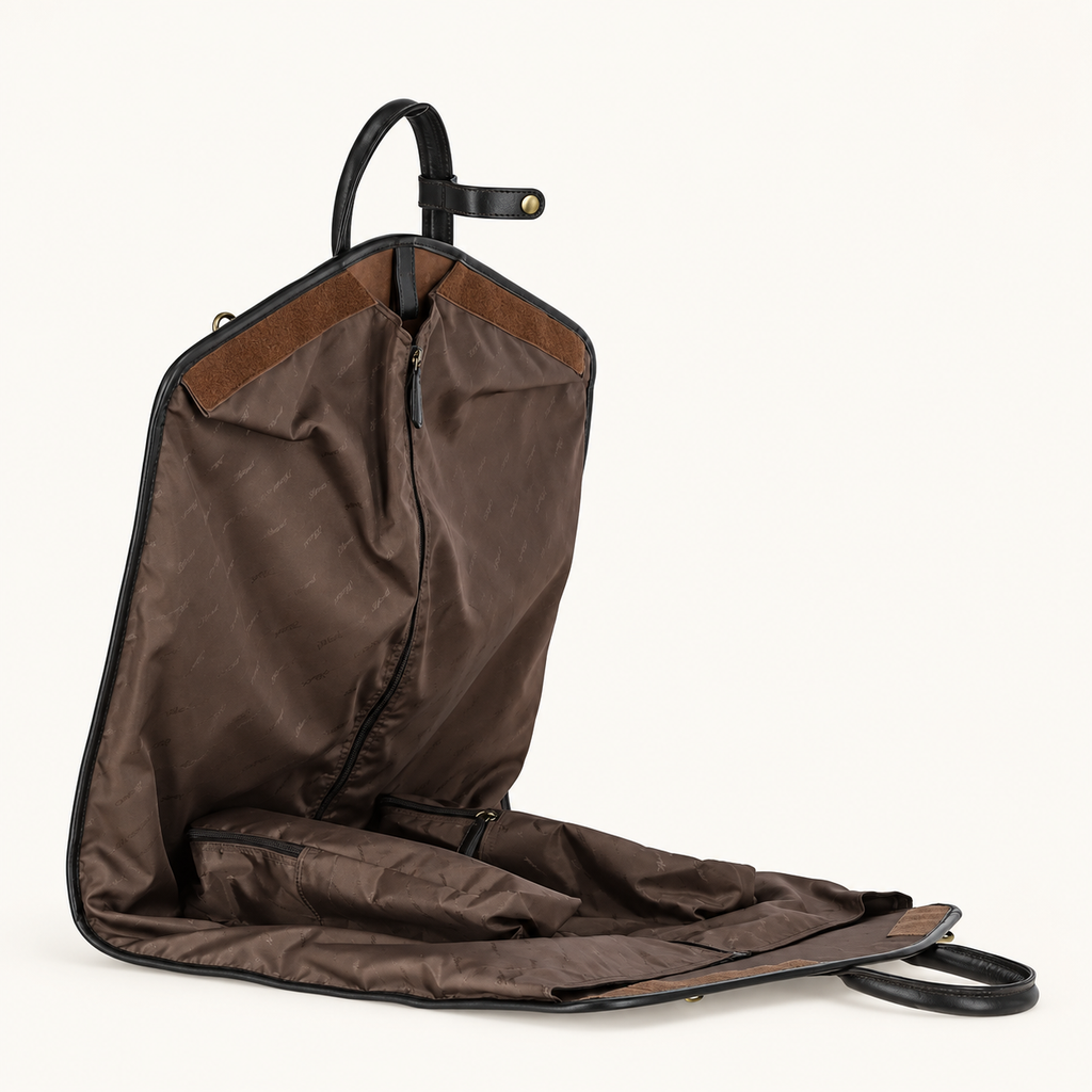 Curtis Oiled Brown Leather Suit Carrier