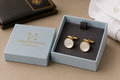 Mother of Pearl Gold-Tone Cufflinks