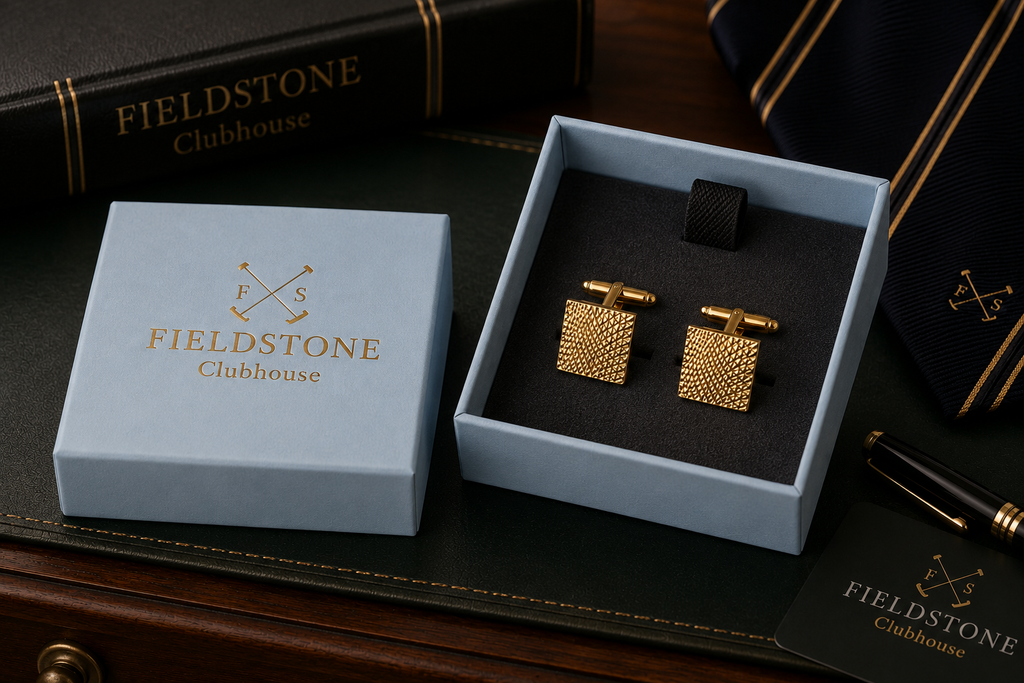 Gold-Tone Pin-Dot Cufflinks