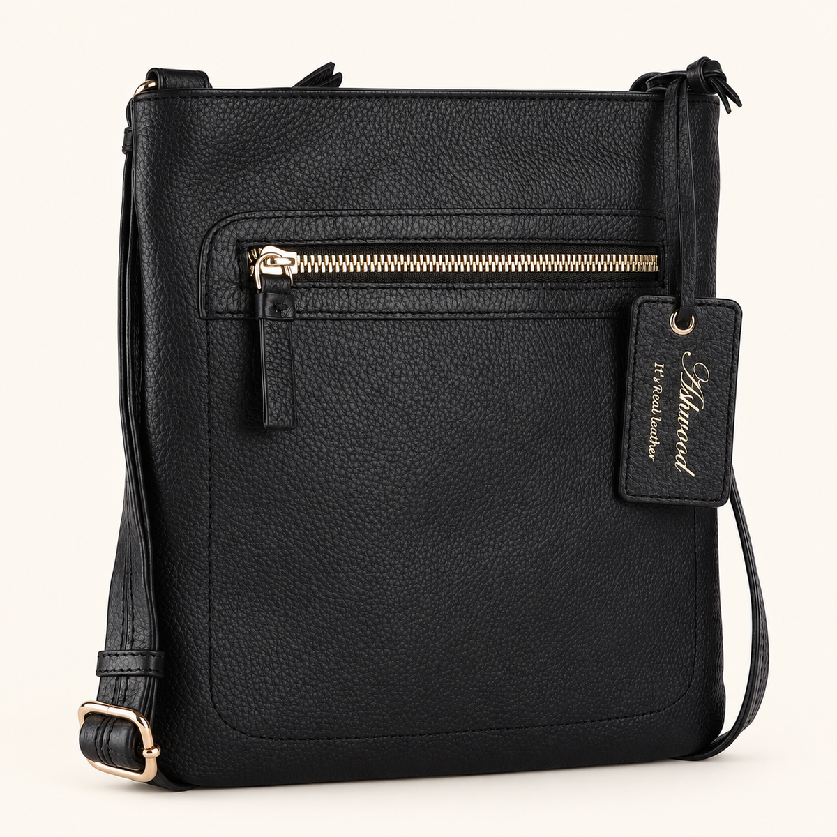 Willow Black Leather Crossbody Bag
