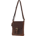 Seahouses Brown Leather Crossbody Bag