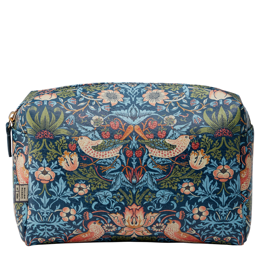 Strawberry Thief Large Wash Bag - Blue