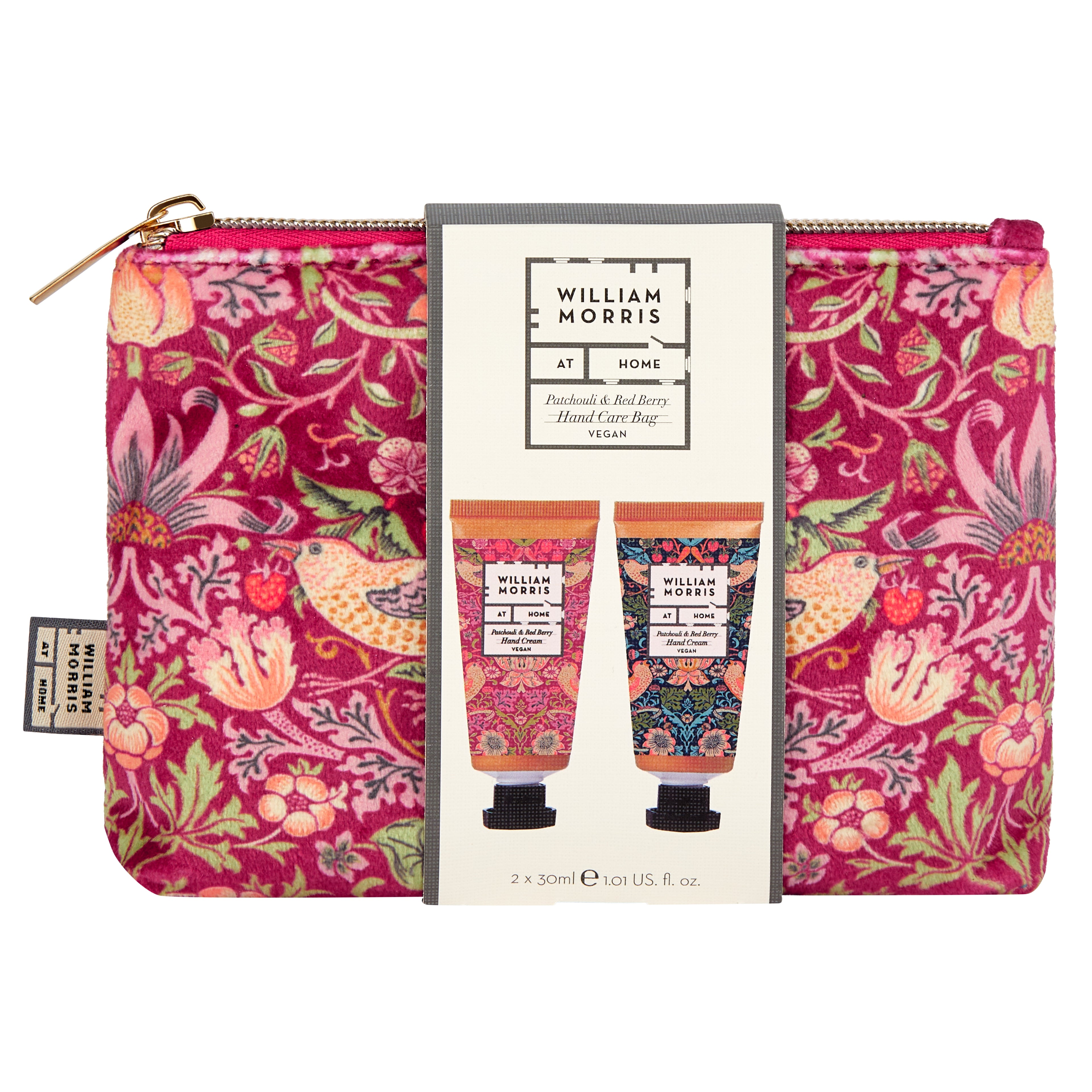 Strawberry Thief Hand Care Bag (2 x 30ml Hand Cream in Small Cosmetic Bag)