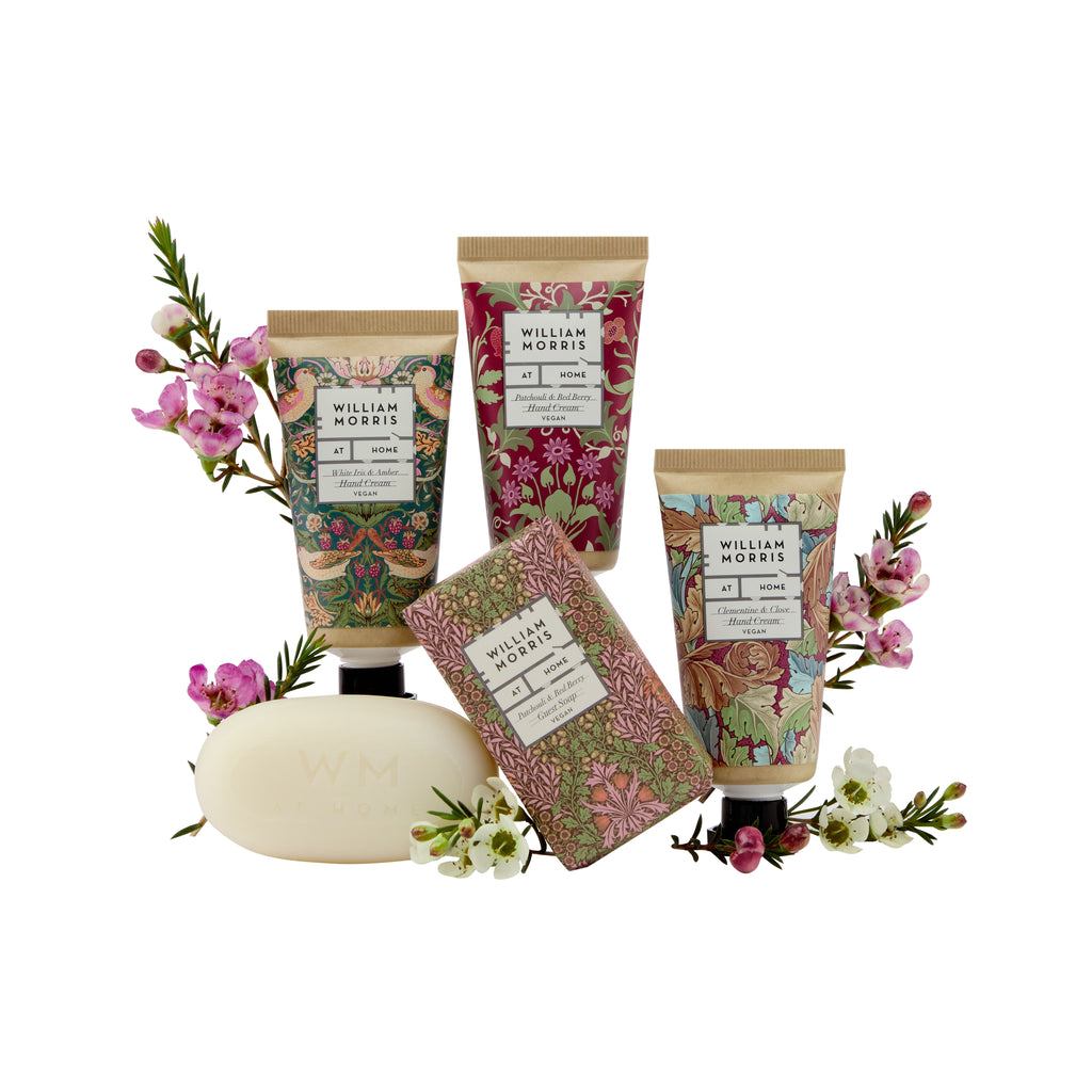 Oak & Willow Velvet Drawstring Pouch (Hand Creams 3 x 30ml & Guest Soap 50g)
