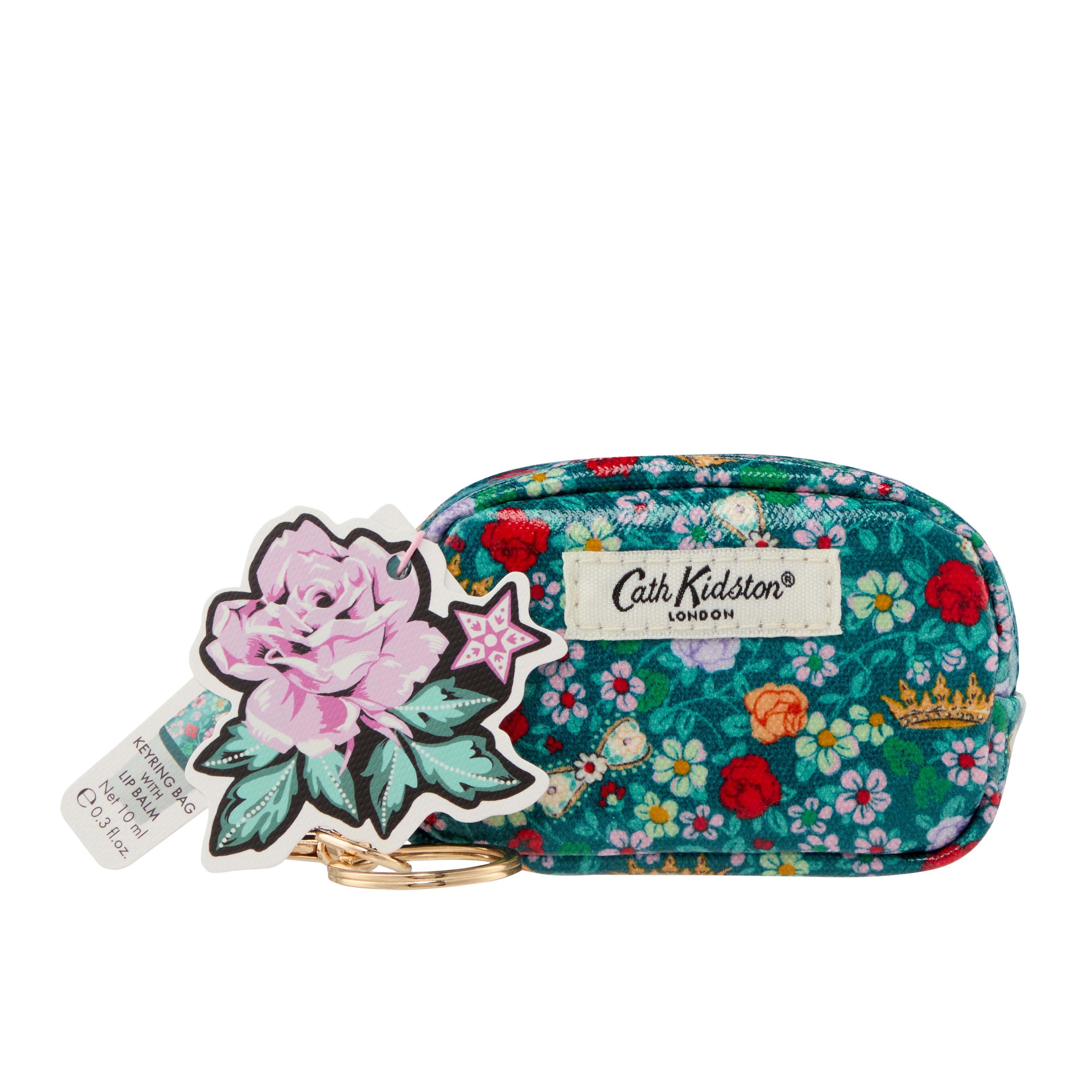 Crown Ditsy Keyring Bag with Lip Balm 10ml