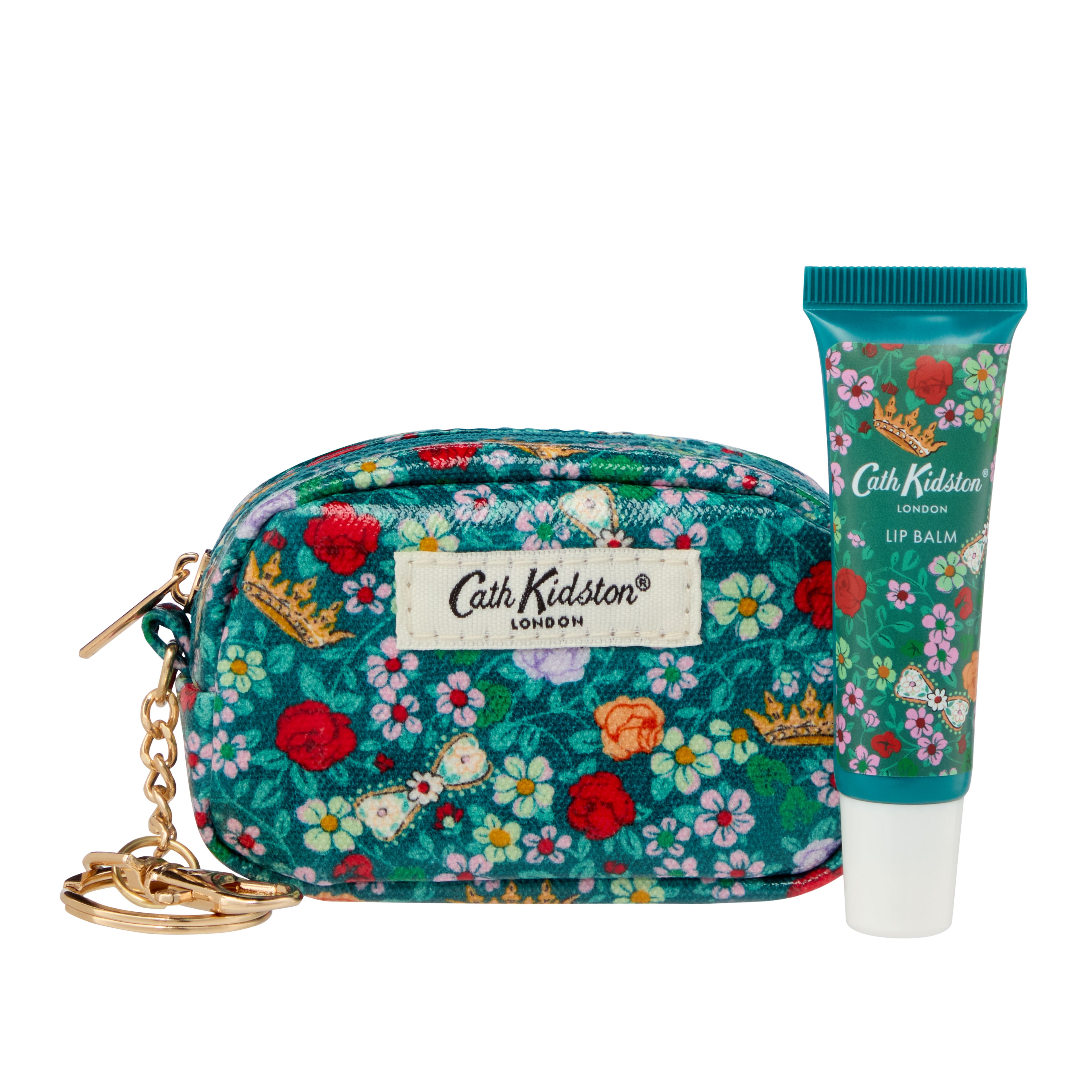 Crown Ditsy Keyring Bag with Lip Balm 10ml