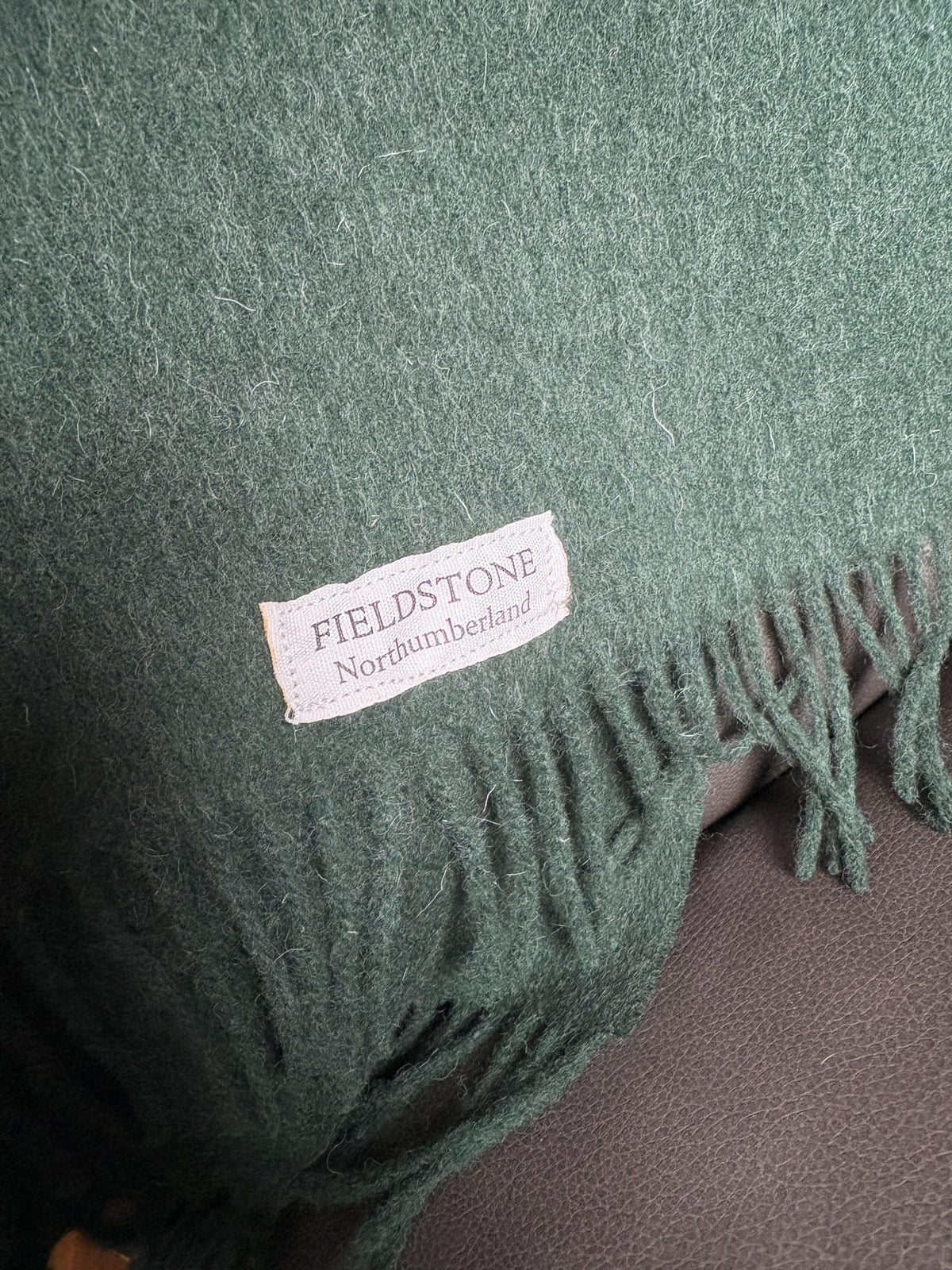 Fieldstone Northumberland Forest Green Wool Scarf