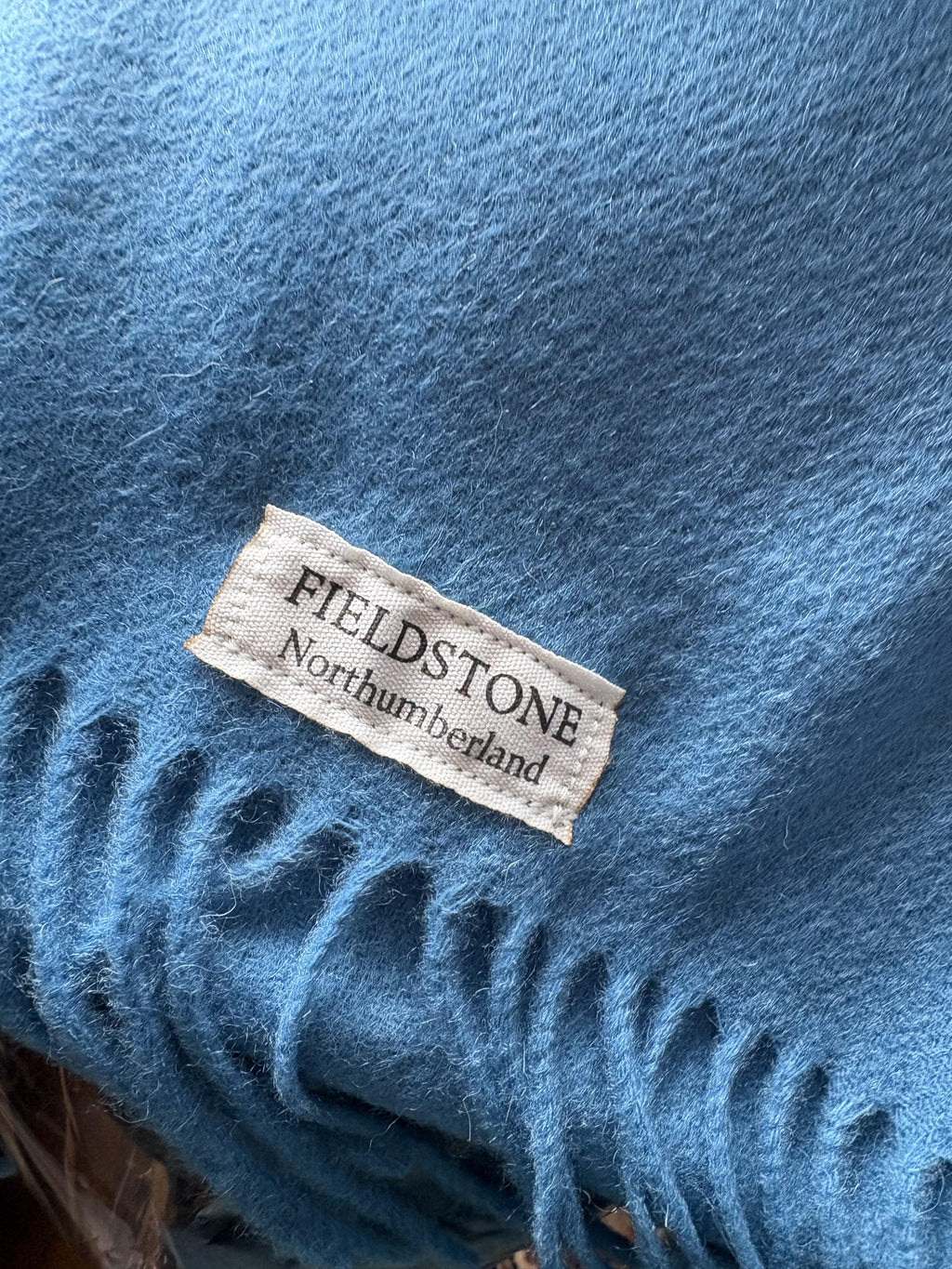 Fieldstone Northumberland Coastal Blue Wool Scarf