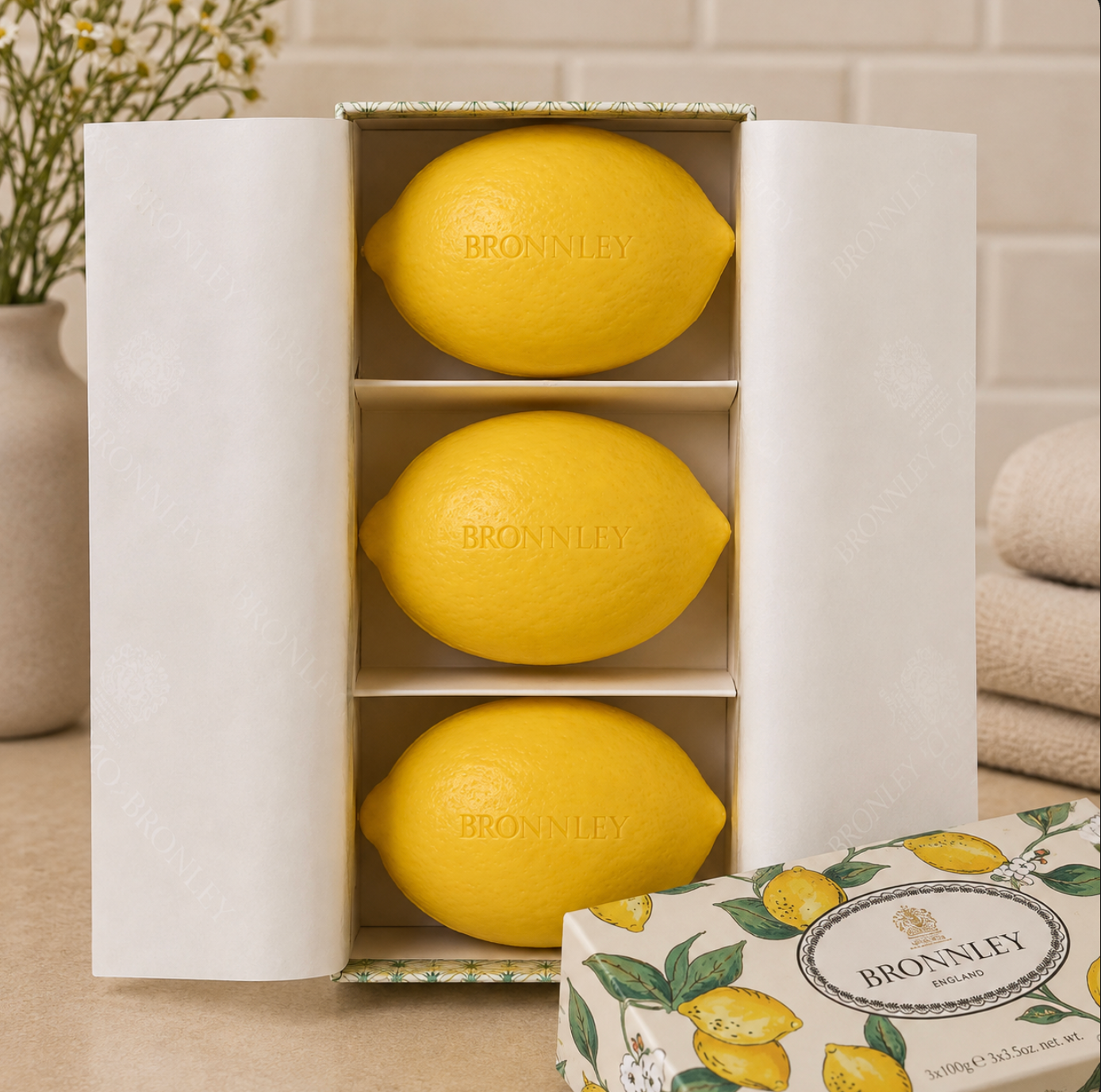 Lemon Soap in Rigid Gift Box (3 x 100g)
