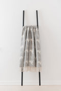 Nature Hare Grey merino lambswool throw by Remony