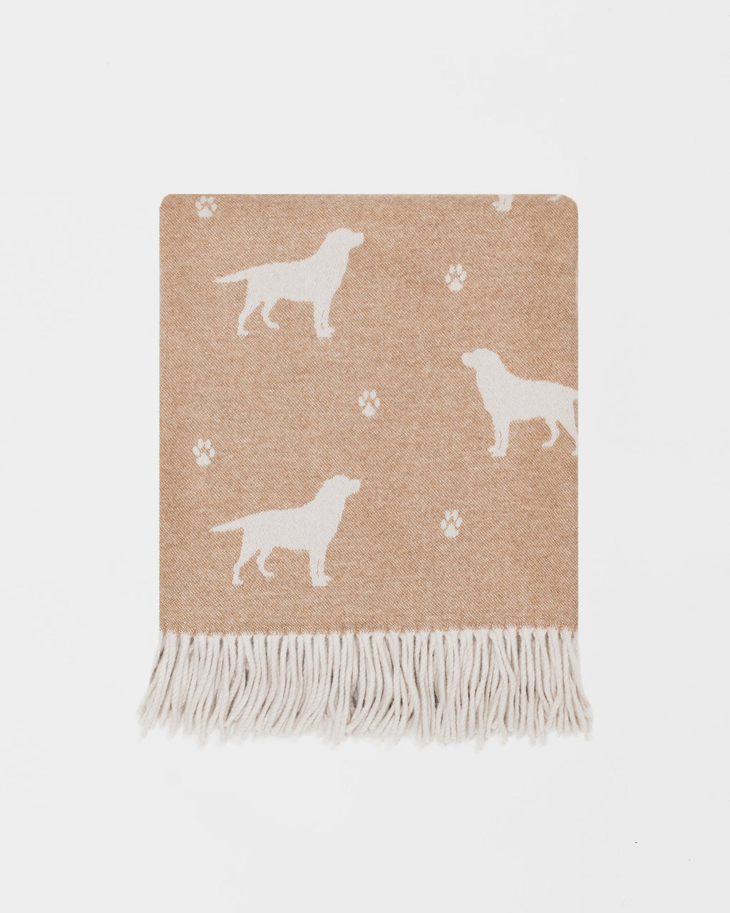 Nature Labrador Bran merino lambswool throw by Remony - detail